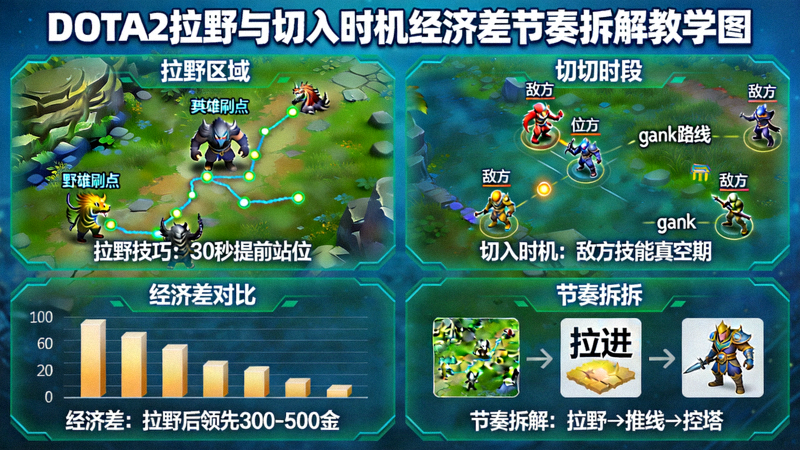 DOTA2拉野与切入时机经济差节奏拆解教学图