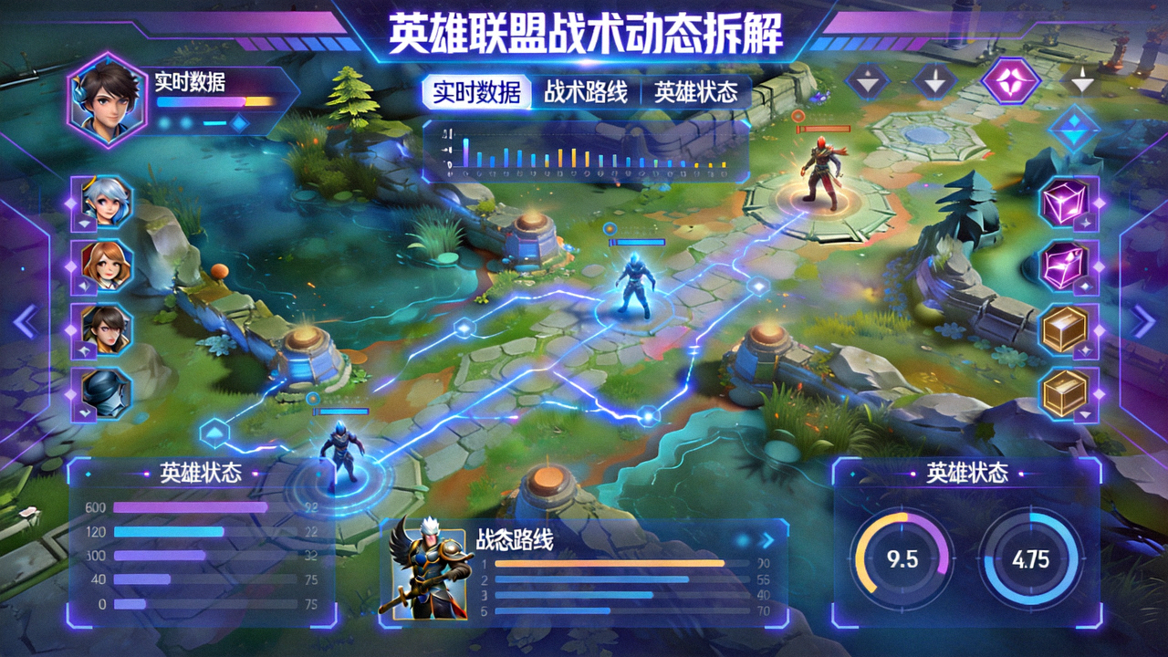 正在热播的英雄联盟战术动态拆解沙盘界面示意图